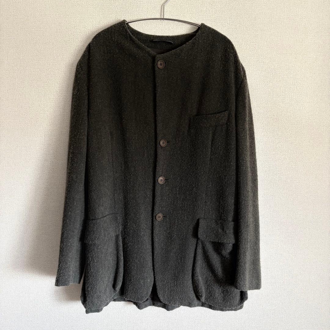 ジャケット・アウター 90s emporio armani collarless jacket 48