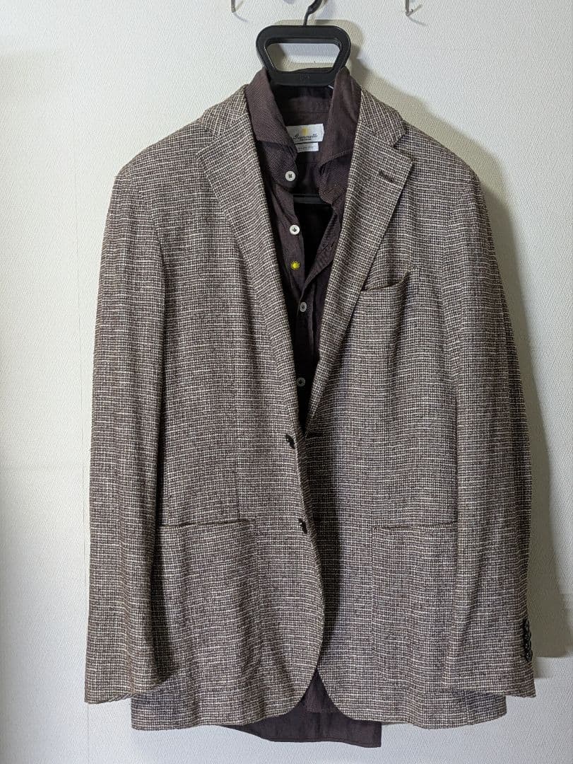 ★タリアトーレ モンテカルロ メンズテーラードジャケット 46 ブラウン