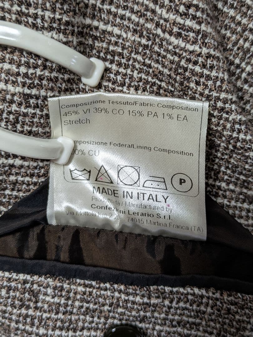 ★タリアトーレ モンテカルロ メンズテーラードジャケット 46 ブラウン