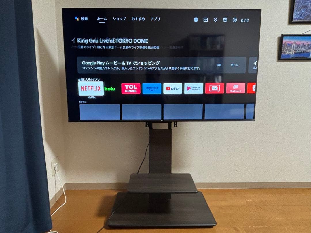 TCL 4K液晶TV 55V型 スマートテレビ 55JP61 22年製