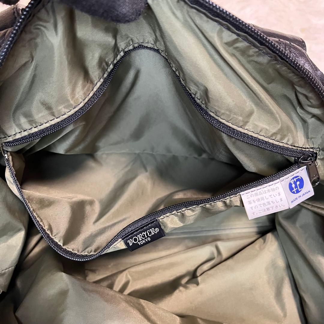 PORTER DONNEZ ボストンバッグ オールレザー 本革 大容量 ブラック