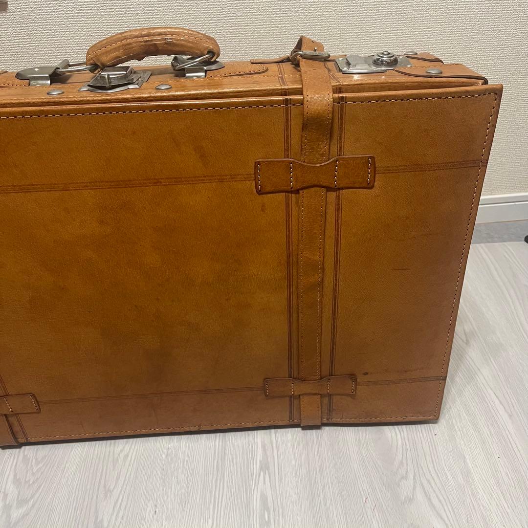 本革　トラベルバッグ　アンティークトランク leather craft