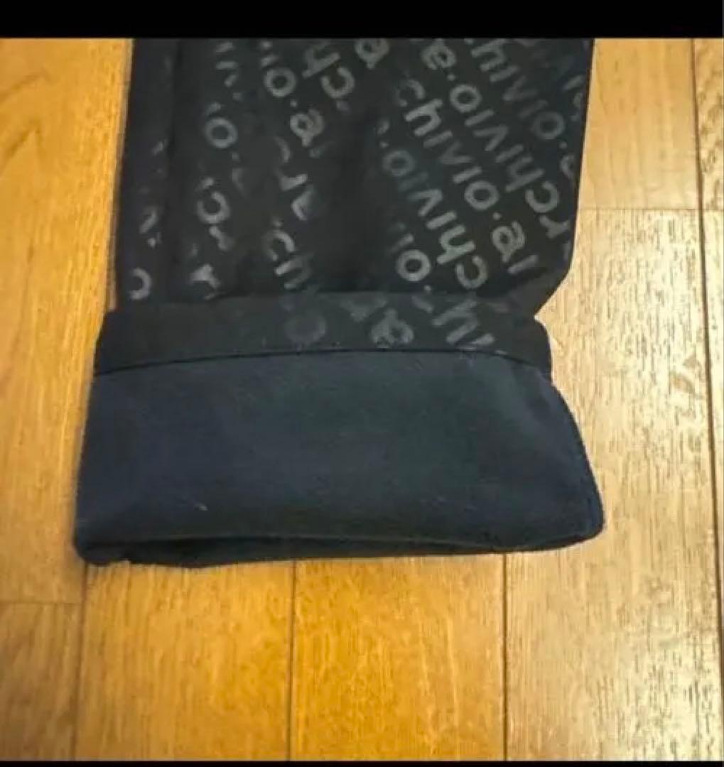 アルチビオ レディース archivio ブラック ロゴ入り 裏起毛パンツ