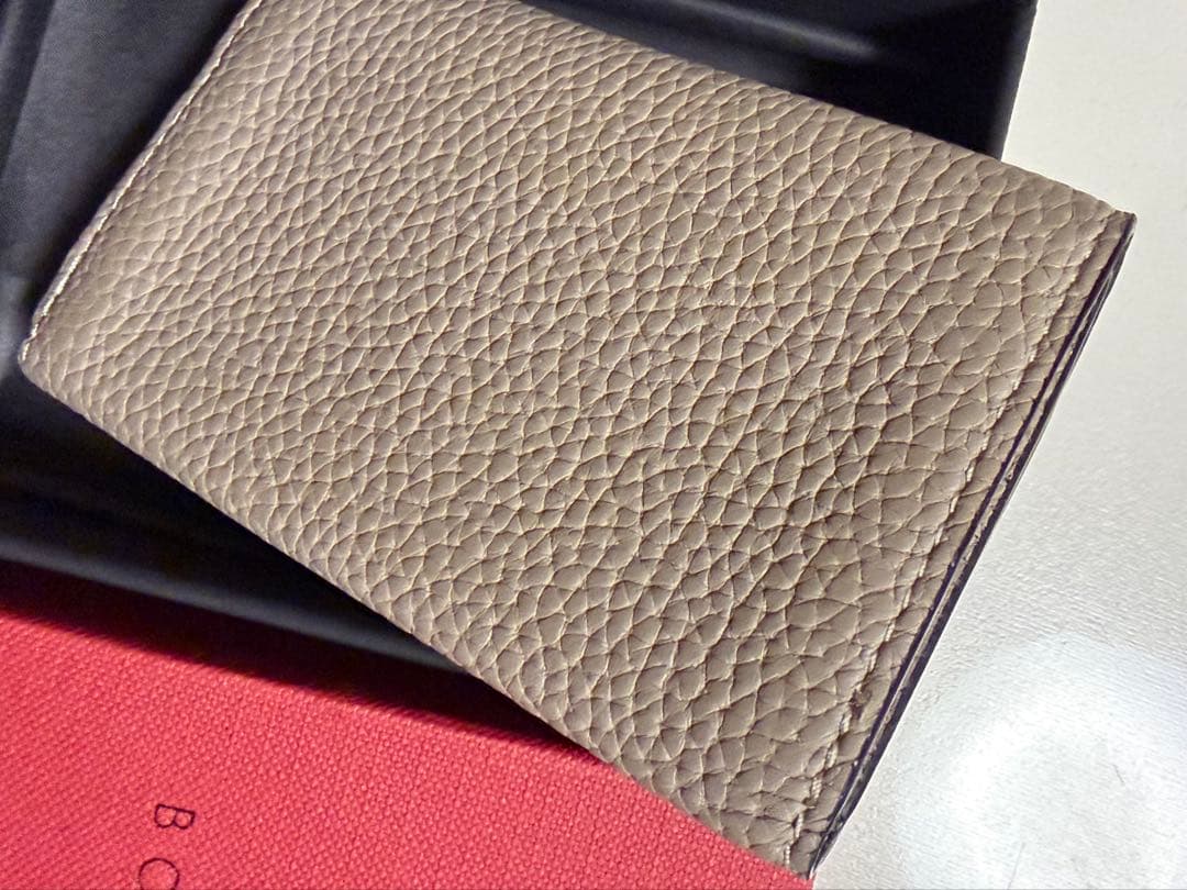 ボナベンチュラ ビジネスカードケース シュリンクレザー グレージュ名刺入れ