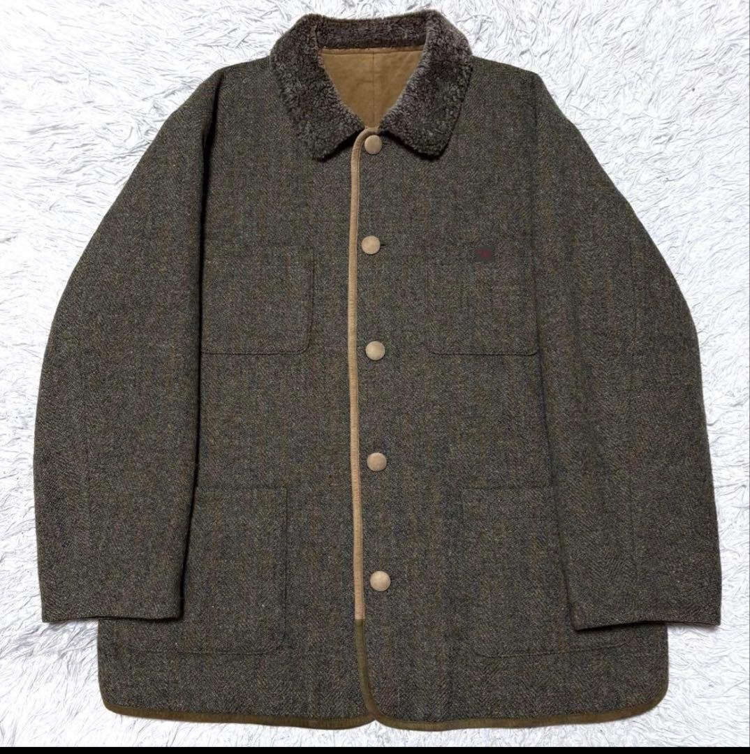 羊革ムートンジャケット　PAPAS 　カバーオール