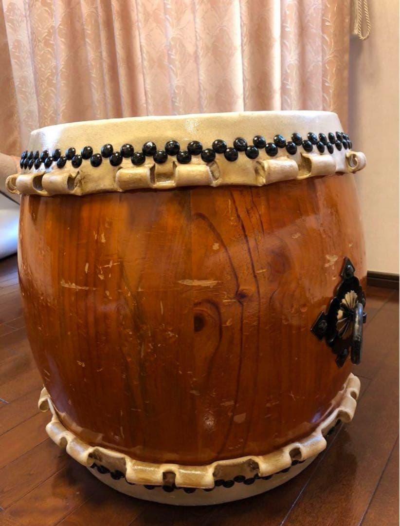 トモ　長胴太鼓　一尺四寸　台座付き