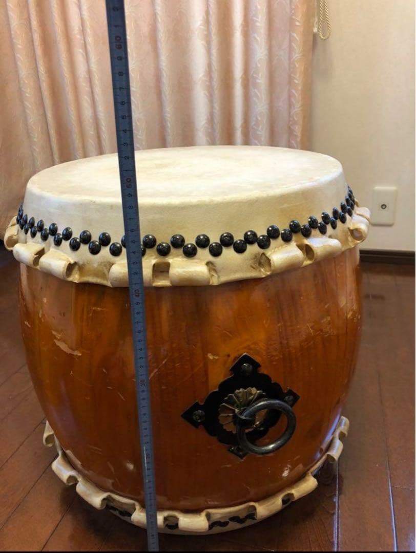 トモ　長胴太鼓　一尺四寸　台座付き