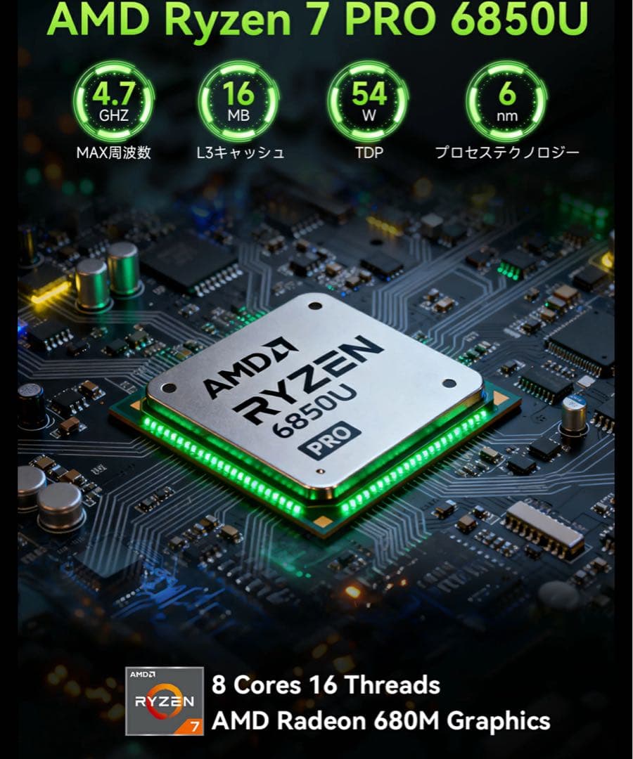 GMKtec ミニpc M7 Ultra【AMD Ryzen 7 PRO 685