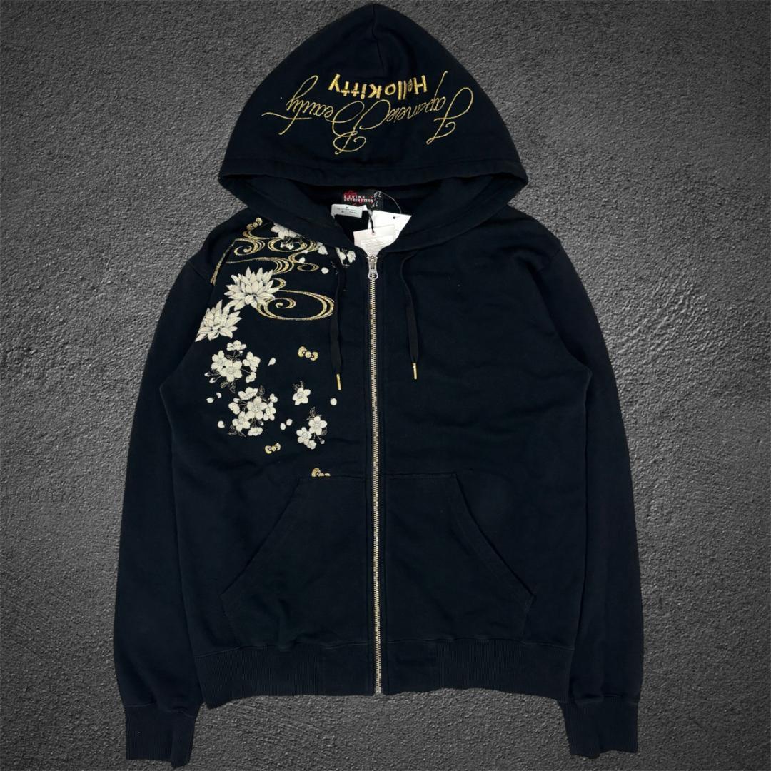 抜刀娘×ハローキティ 和柄 パーカー M 新品タグ付 希少デッドストック　花柄