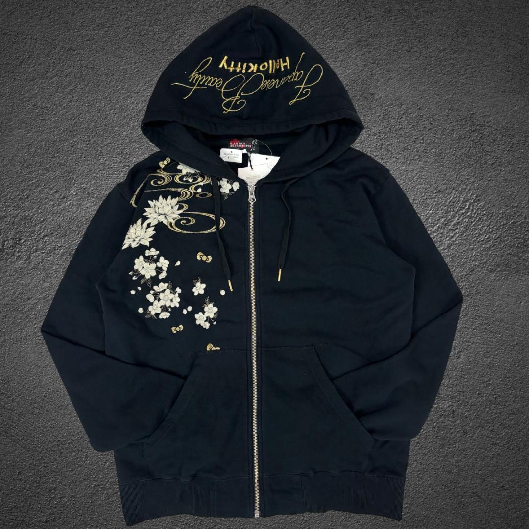 抜刀娘×ハローキティ 和柄 パーカー M 新品タグ付 希少デッドストック　花柄