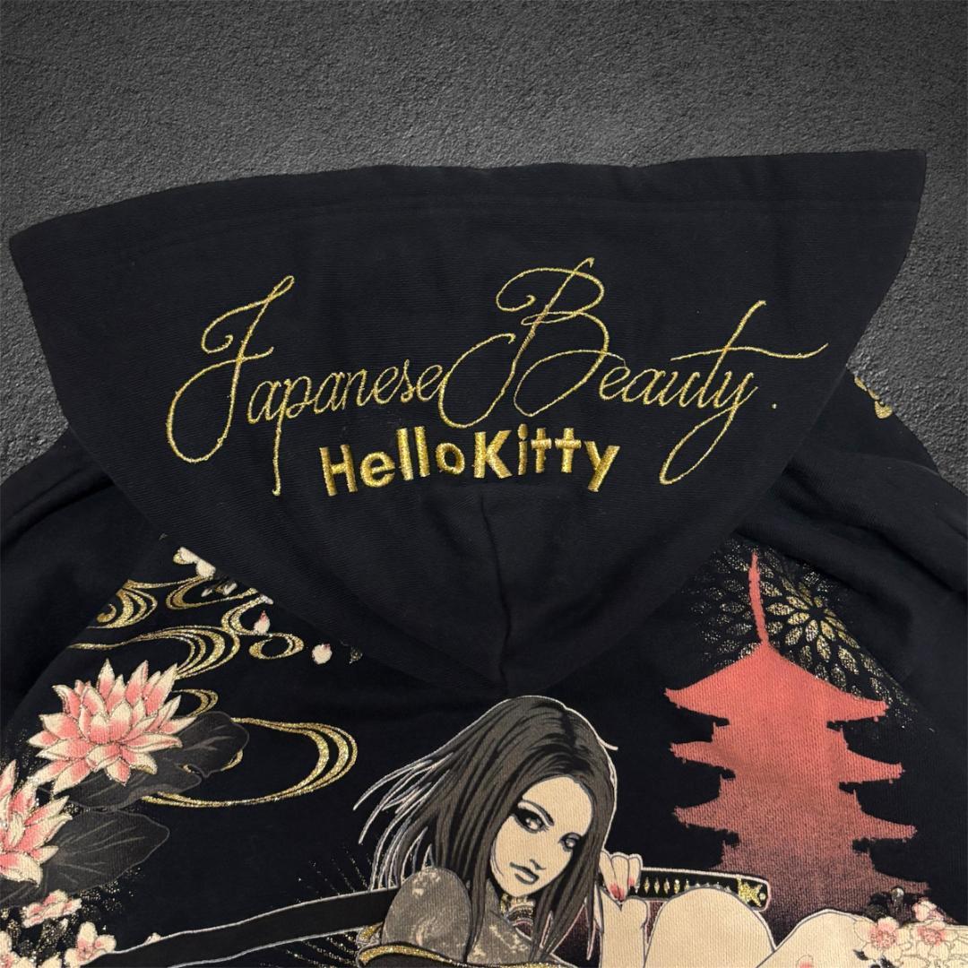 抜刀娘×ハローキティ 和柄 パーカー M 新品タグ付 希少デッドストック　花柄