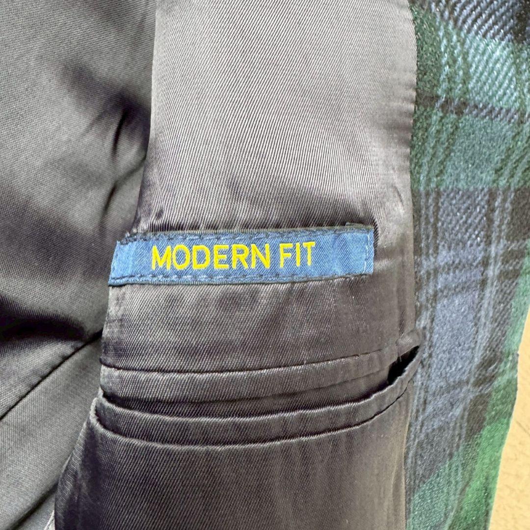 未使用に近い 現行 QR ラルフローレン ブラックウォッチ 麻 ジャケット