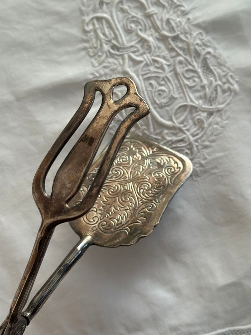 アンティーク　ベルプル　ピューター　スプーン　ケーキサーバー