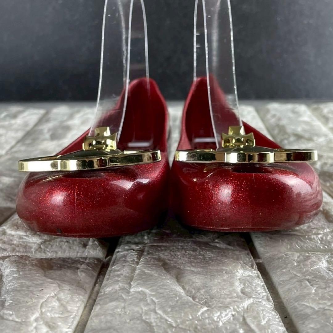 未使用級 ヴィヴィアンウエストウッド メリッサ フラットシューズ ラメ パンプス