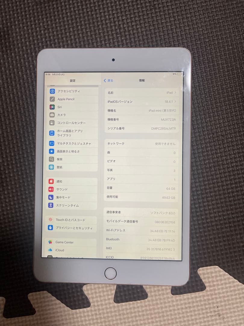Apple iPad mini (第5世代) ゴールド
