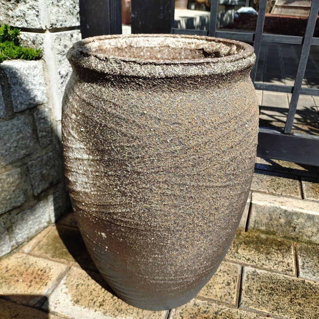 信楽焼　傘立兼用花器