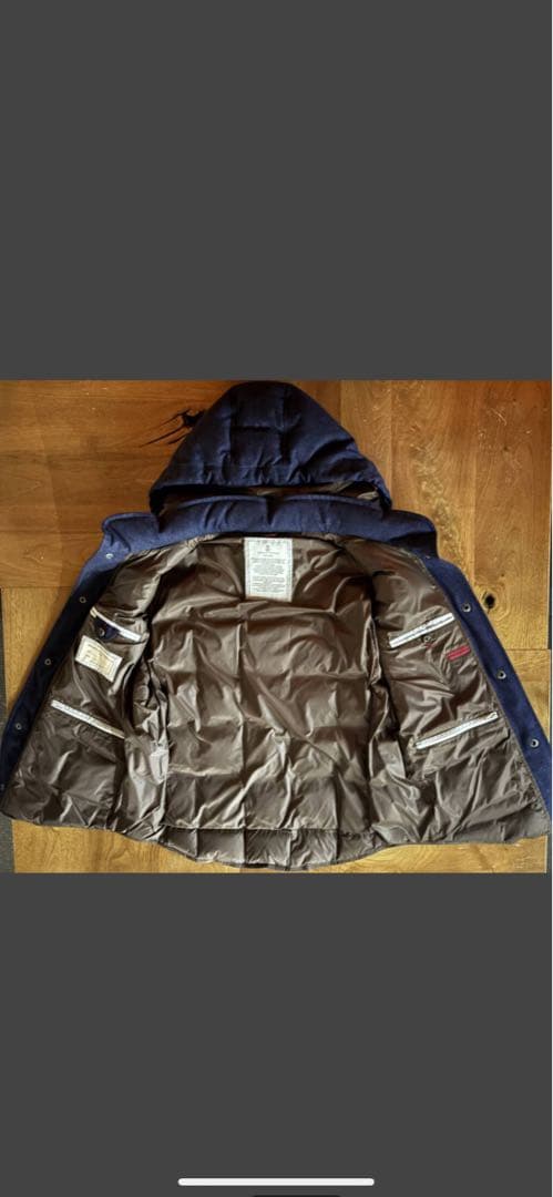 【ほぼ未使用】ブルネロクチネリ 高級ウールダウンベスト フード脱着可 サイズM