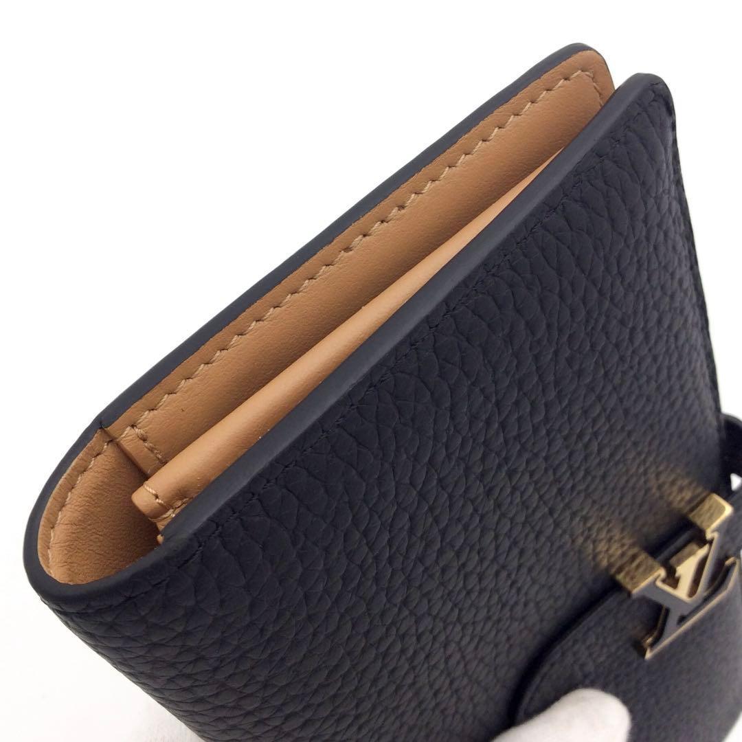 ルイヴィトン トリヨン 黒 LVヴェルティカルウォレット 長財布 ICチップ