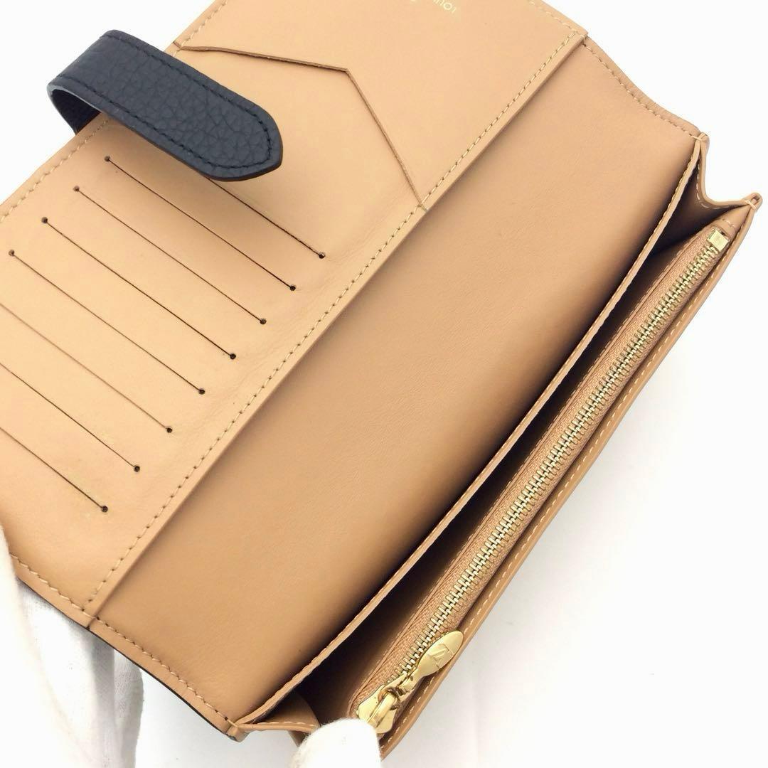 ルイヴィトン トリヨン 黒 LVヴェルティカルウォレット 長財布 ICチップ