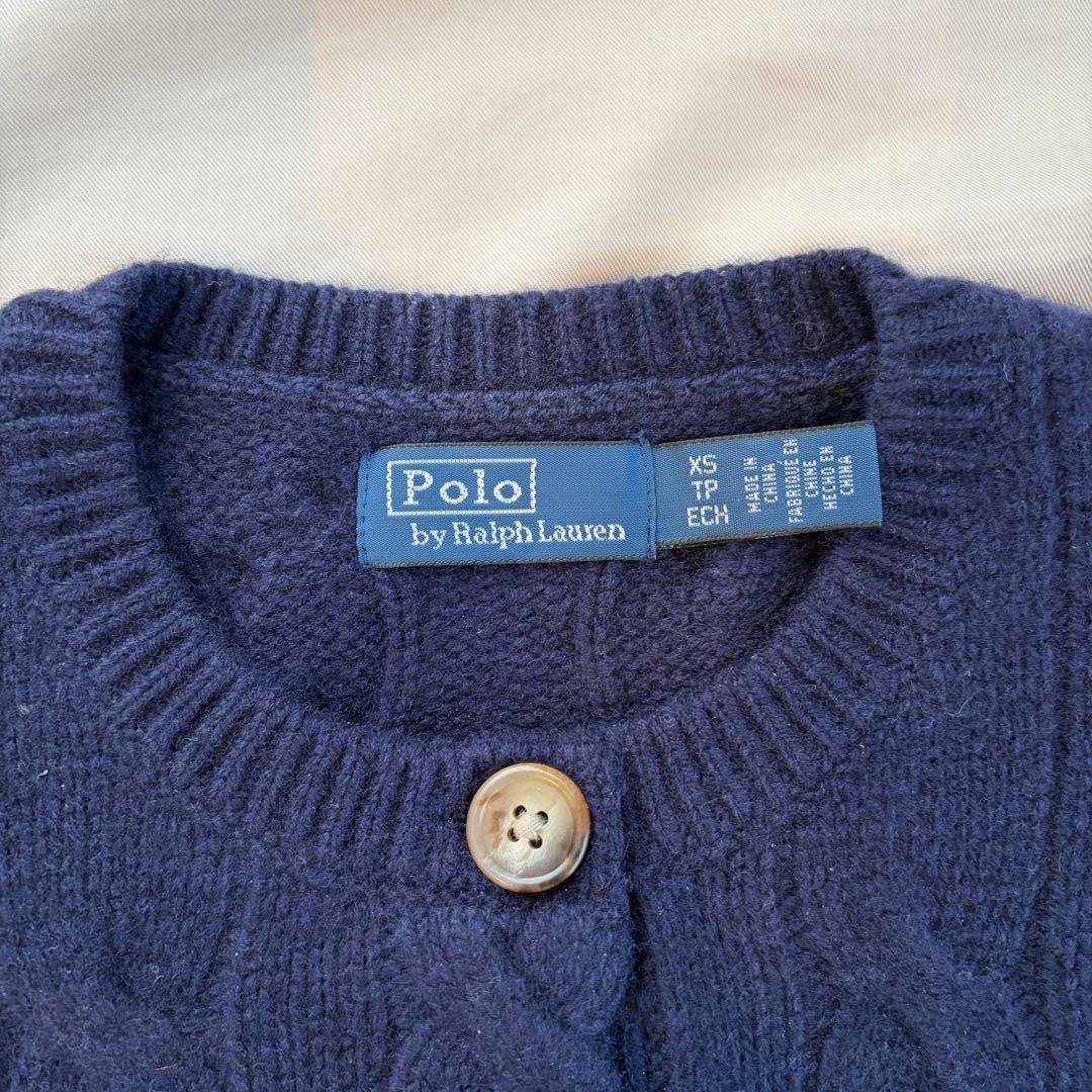 POLORALPHLAUREN ケーブルニット ウールカシミヤ カーディガン