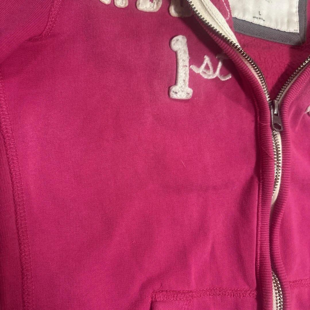 一点物レアAbercrombie & Fitch アバクロジップパーカー ピンク