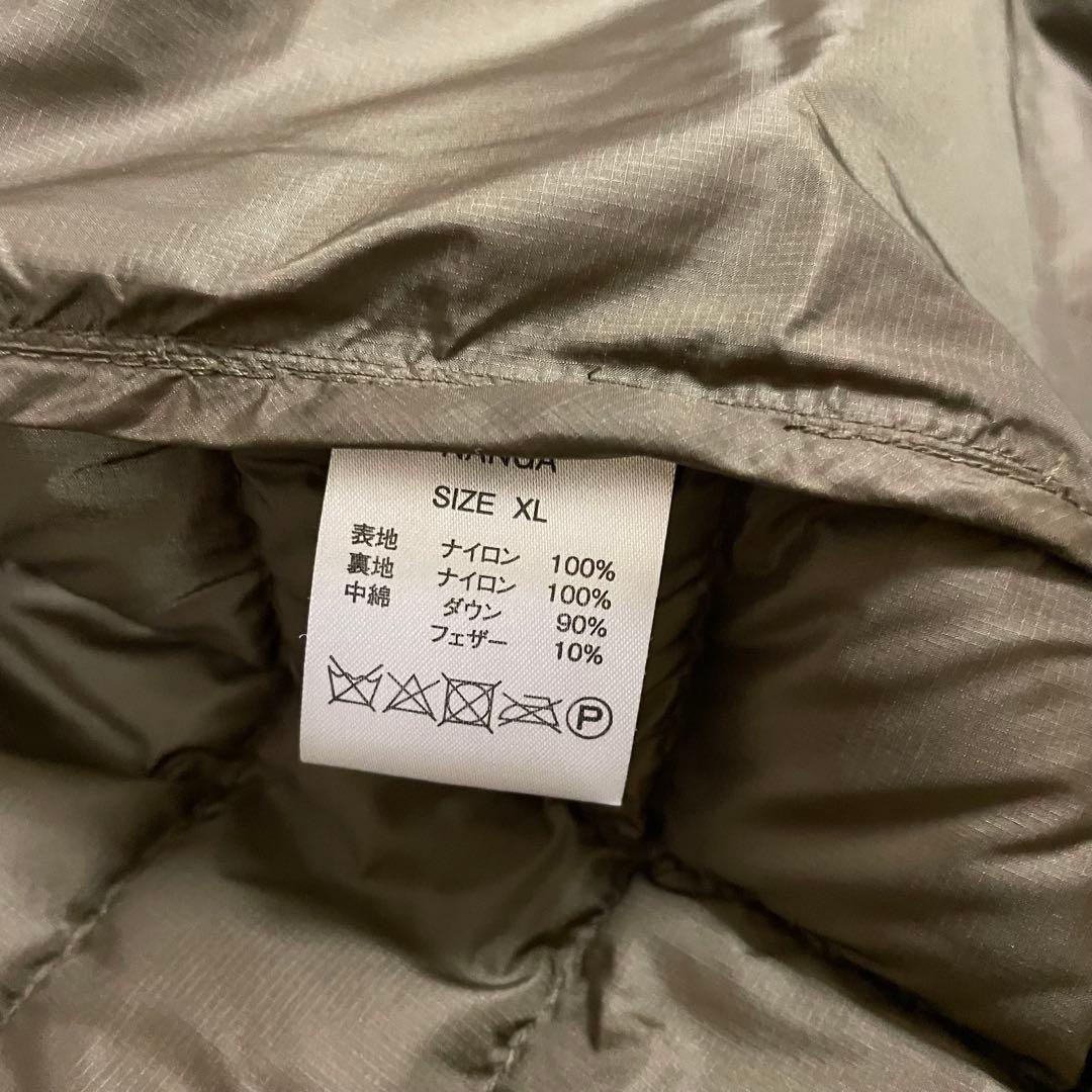 【美品XL】ナンガ インナーダウンベスト カーキ アウトドア