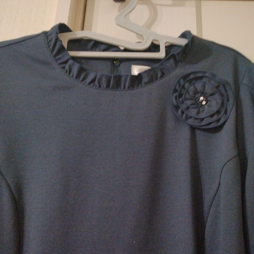 【新品】スーパービューティージャガード織切替 ポンチ素材チュニックカットソー44