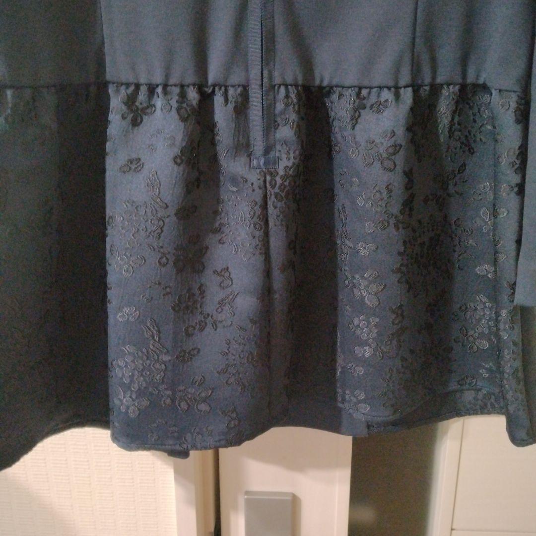 【新品】スーパービューティージャガード織切替 ポンチ素材チュニックカットソー44