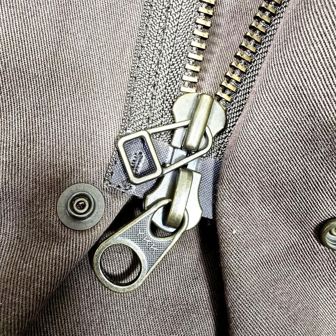 アダムエロペ モッズコート フード ボアライナー付 ロングコート ブラウン L