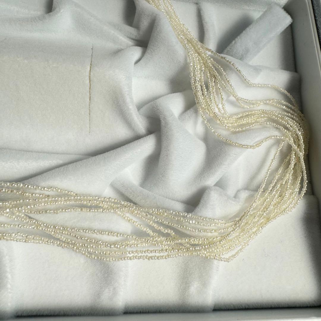 天然真珠10連 あこや 砂ケシ パール 585刻印 k14製 ネックレス