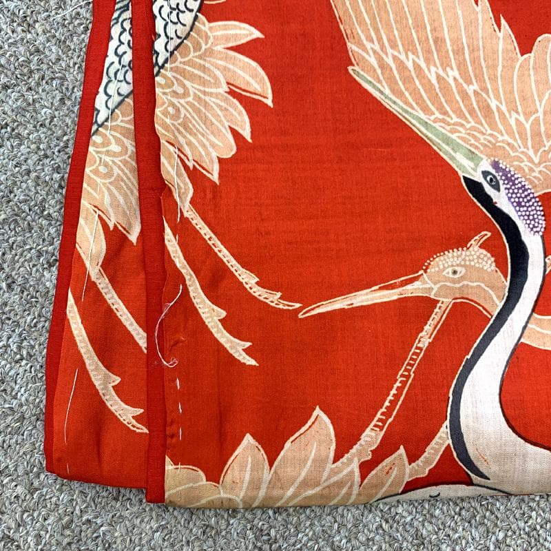 507ax9□お宮参り アンティーク 女児 長襦袢付 七五三にも 鶴□状態良好