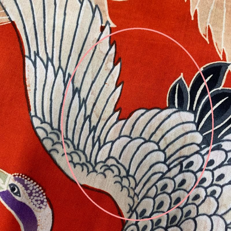 507ax9□お宮参り アンティーク 女児 長襦袢付 七五三にも 鶴□状態良好