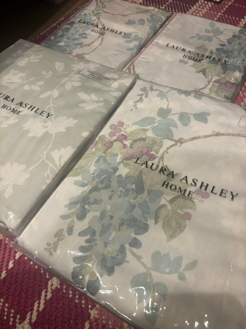 【新品超貴重】ローラアシュレイ ウィステリア寝具4点セット