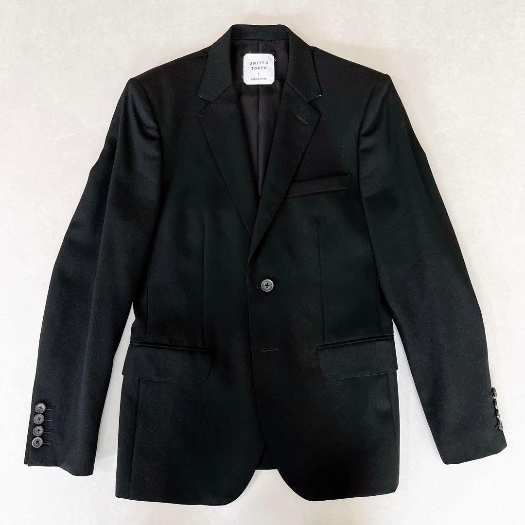 【美品】ユナイテッドトウキョウ　パンツスーツ　セットアップ　ブラック　1