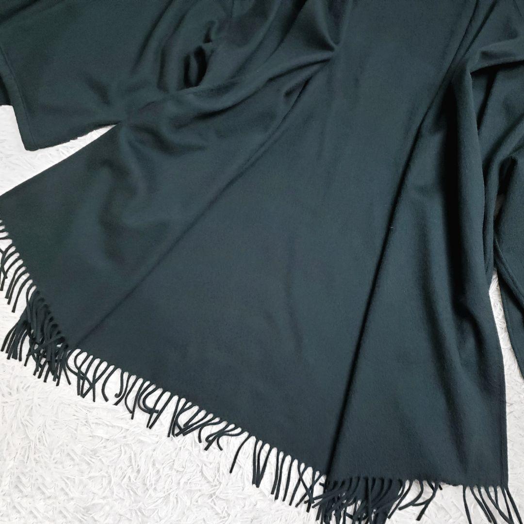 aaakira 美品 フェラガモ カシミヤケープコート ポンチョ フリンジ