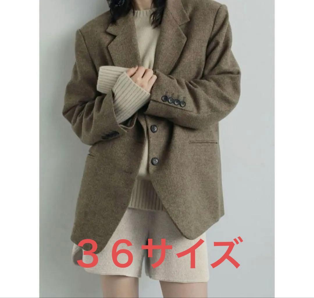 アンヌーク　ヘリンボーンウールジャケット36