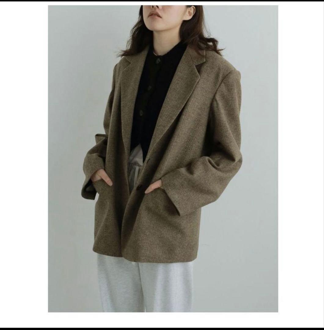 アンヌーク　ヘリンボーンウールジャケット36