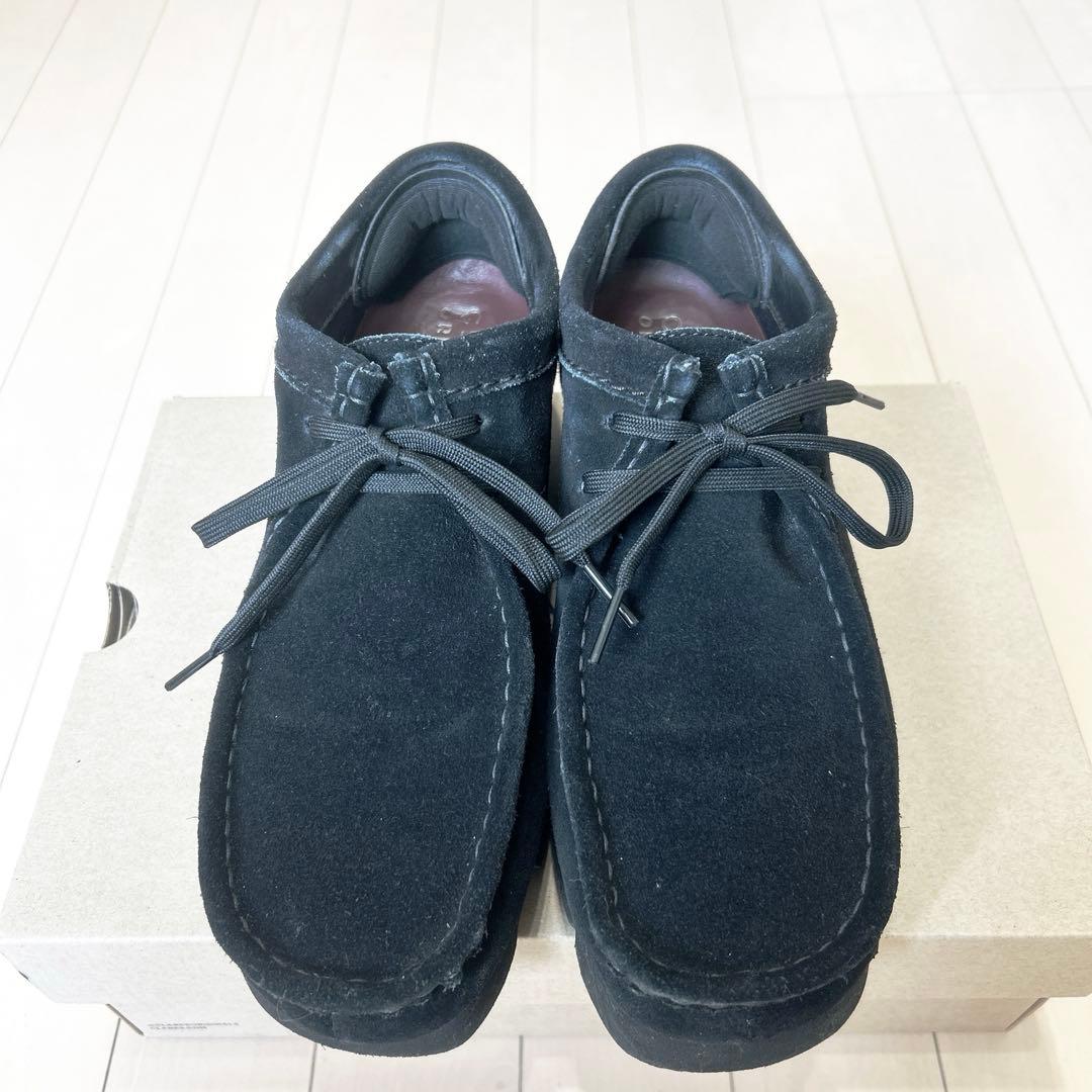 クラークスワラビー　ゴアテックス　黒　UK7