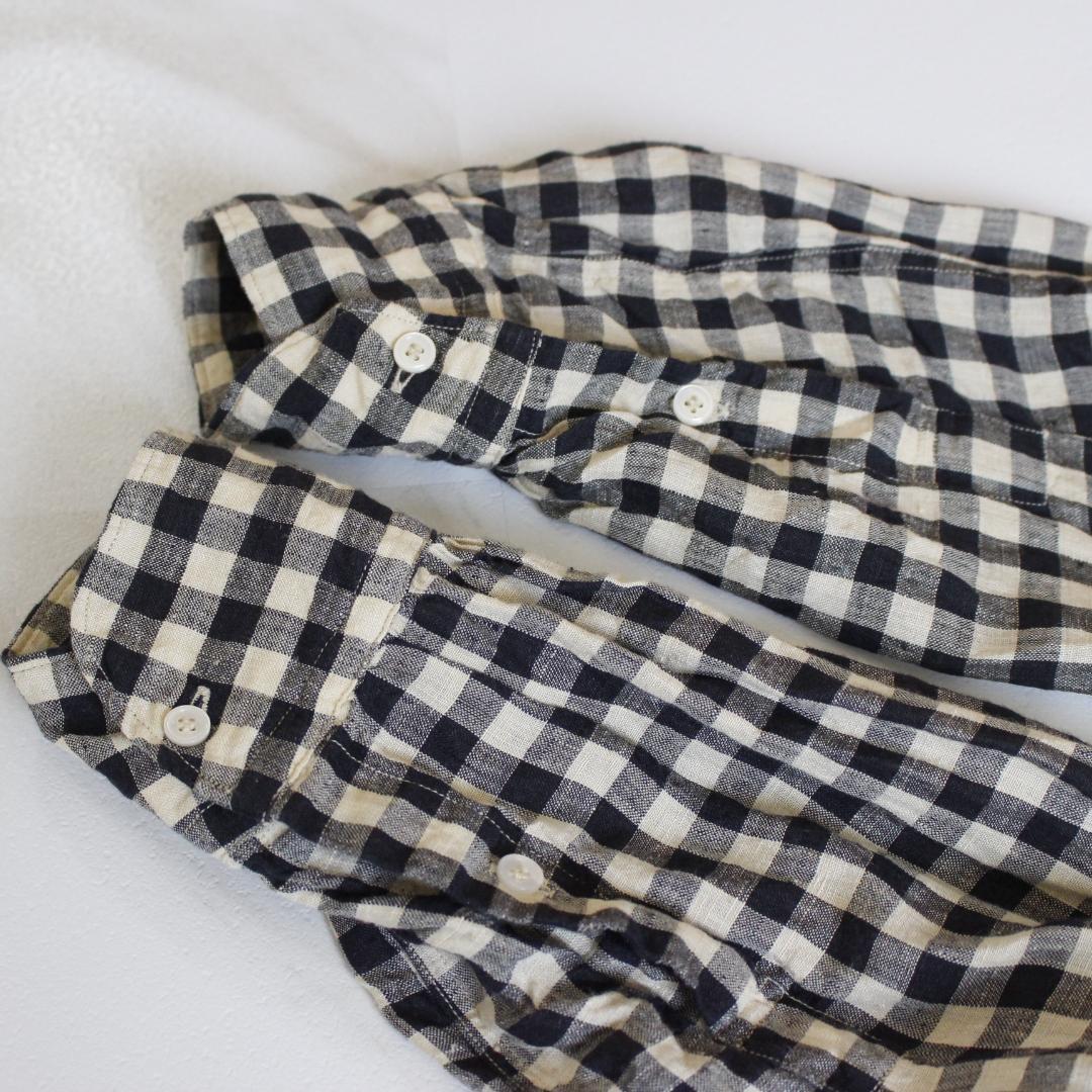 【現行タグ】45R インドガーゼリネン908ビッググーグーシャツ M R刺繡