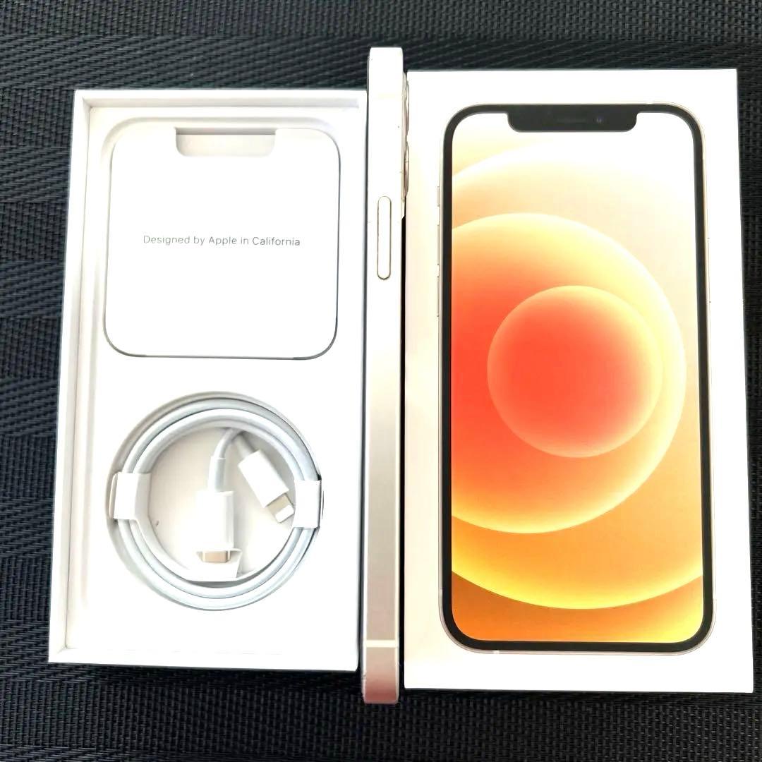 AppleiPhone12スマートフォン本体128GB充電ケーブル付SIMフリー