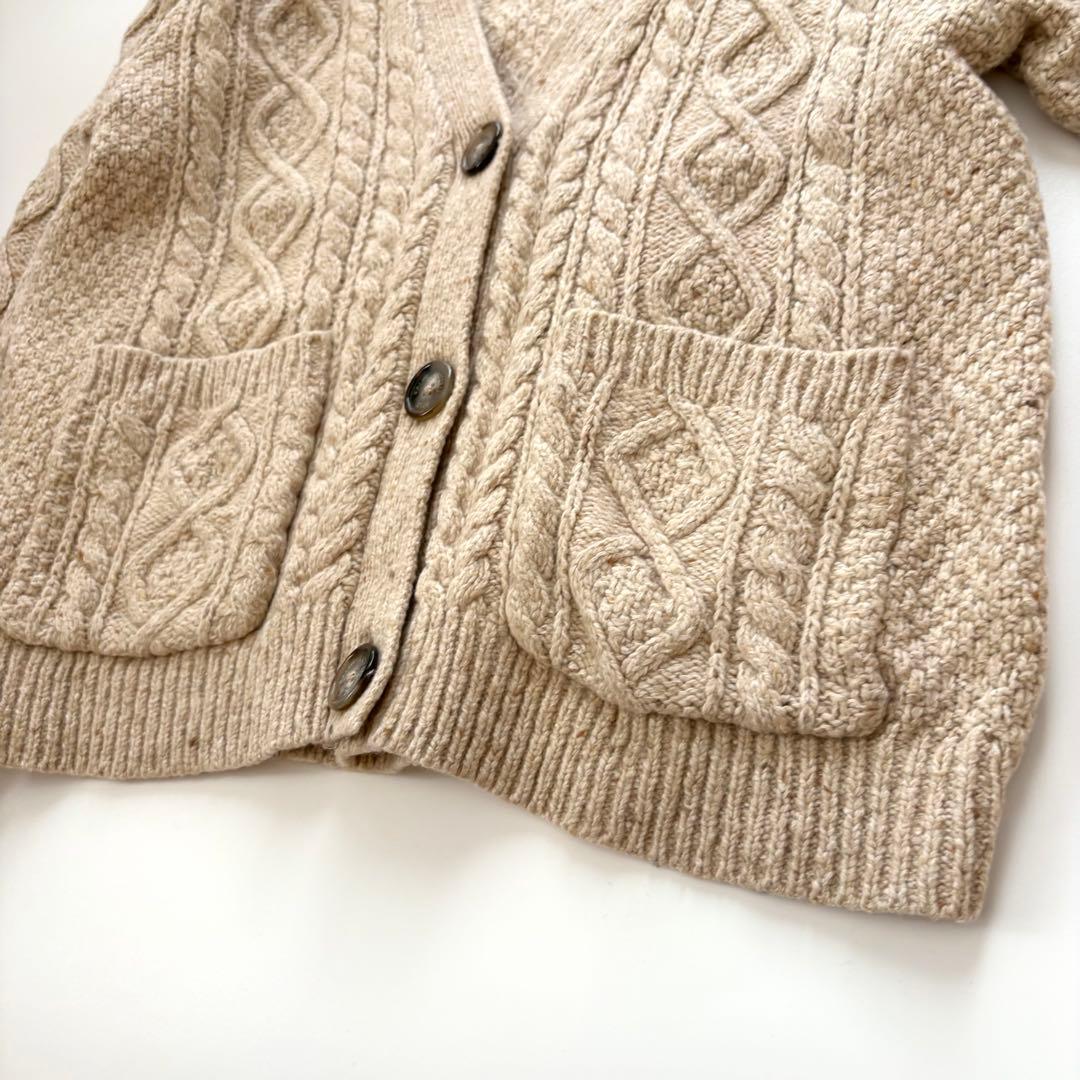 【カシミヤ混】ポロラルフローレン　ケーブルニットカーディガン　QR 定価7万