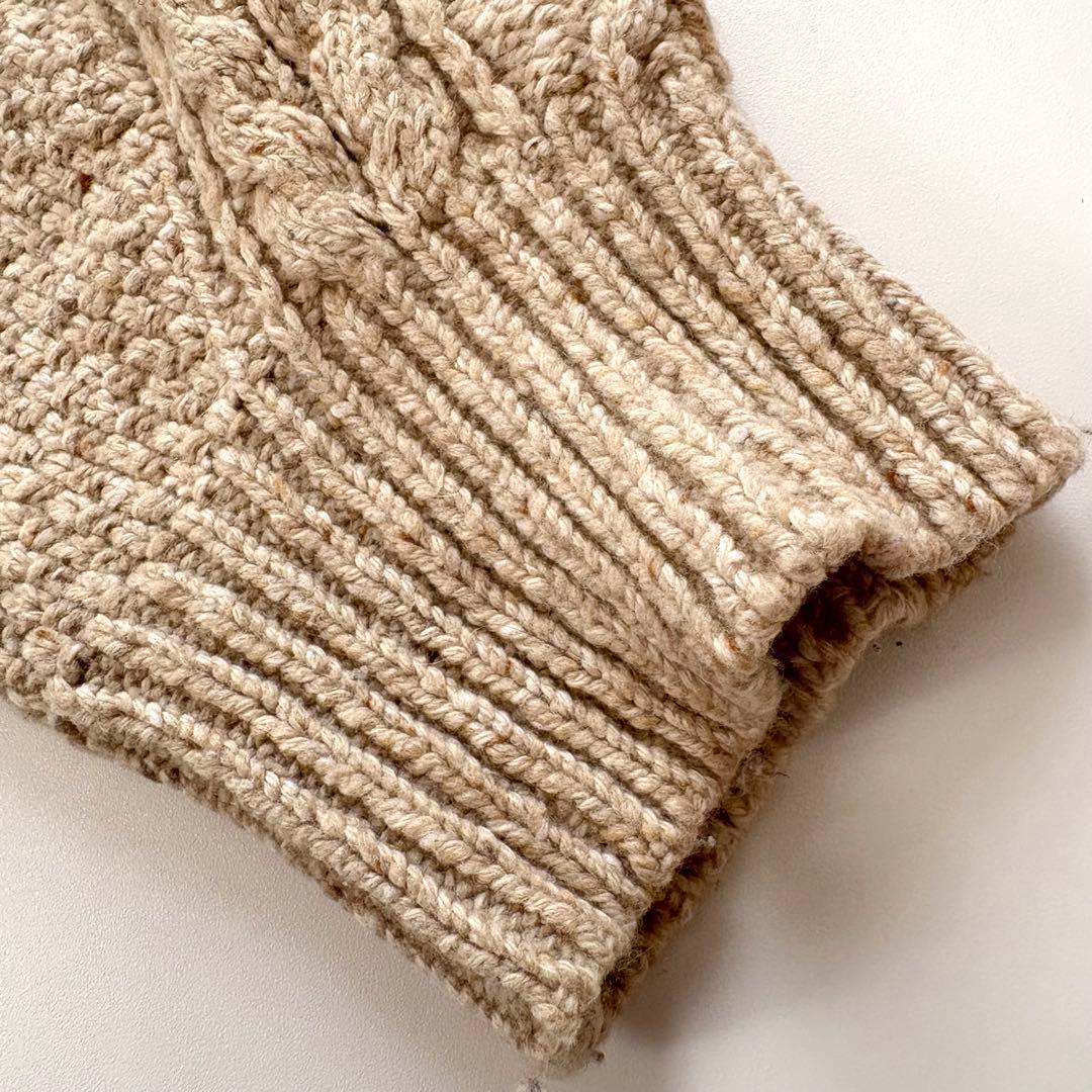 【カシミヤ混】ポロラルフローレン　ケーブルニットカーディガン　QR 定価7万