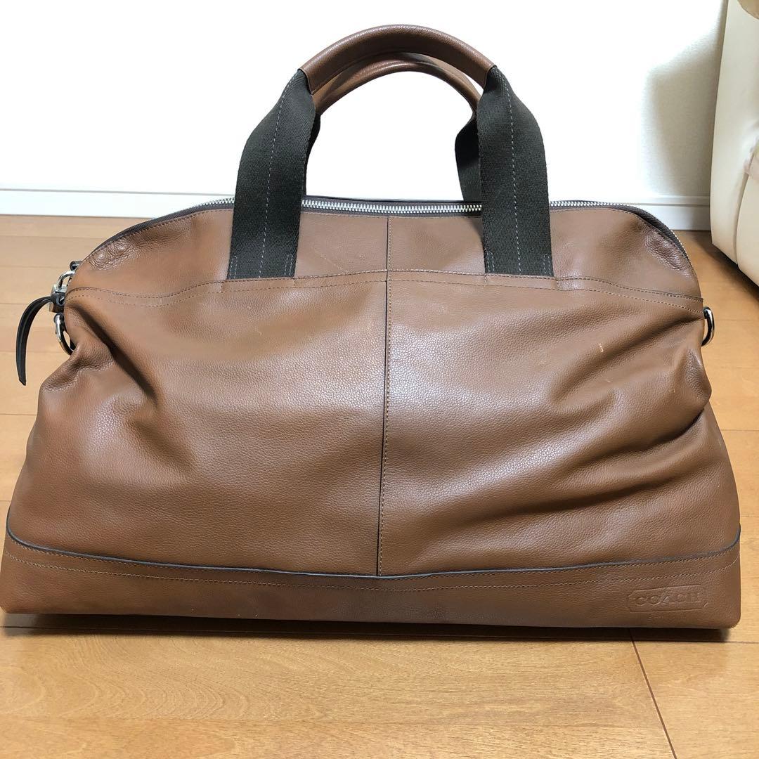 使用回数1回きり オールドコーチ 2wayメンズレザーボストンバッグ ブラウン