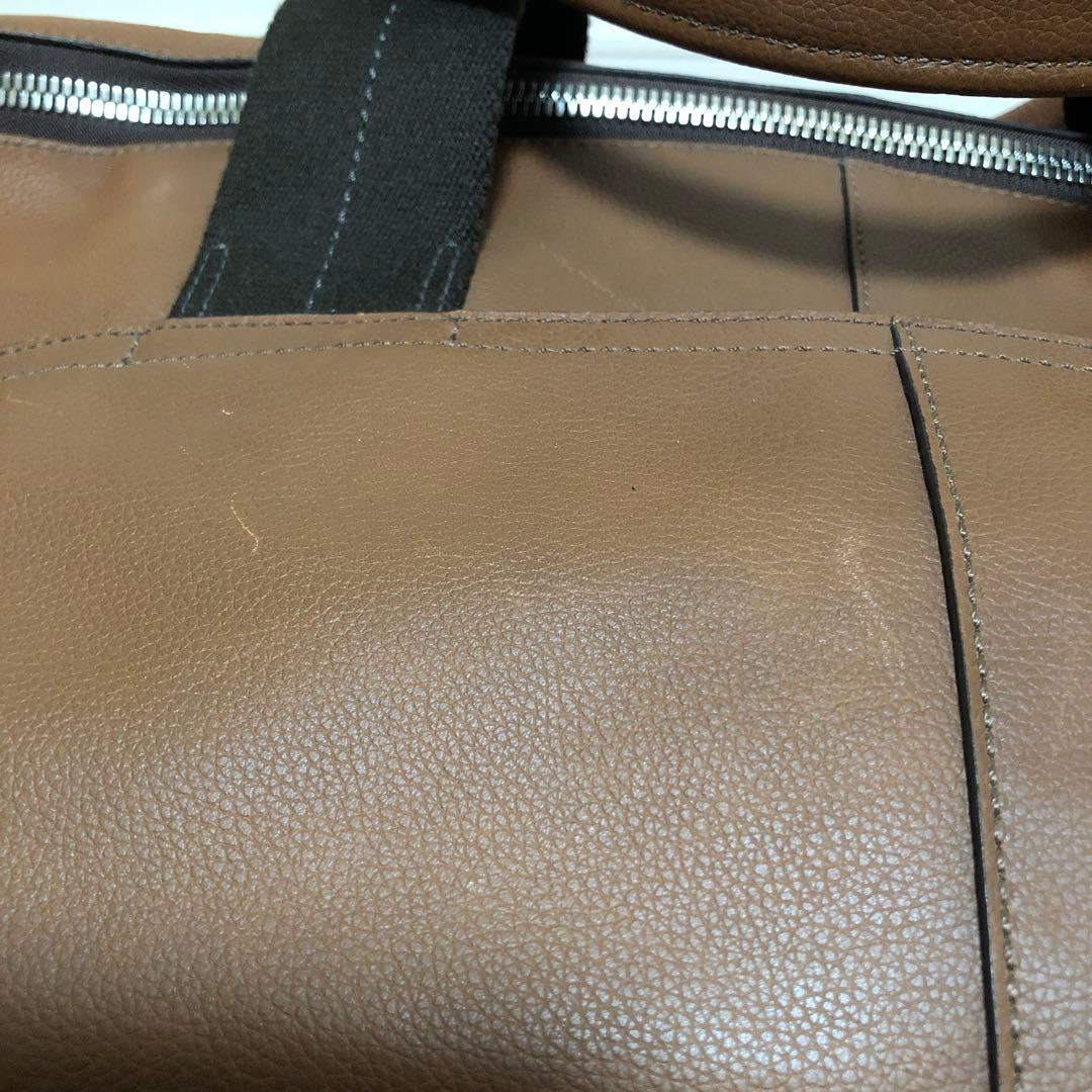 使用回数1回きり オールドコーチ 2wayメンズレザーボストンバッグ ブラウン