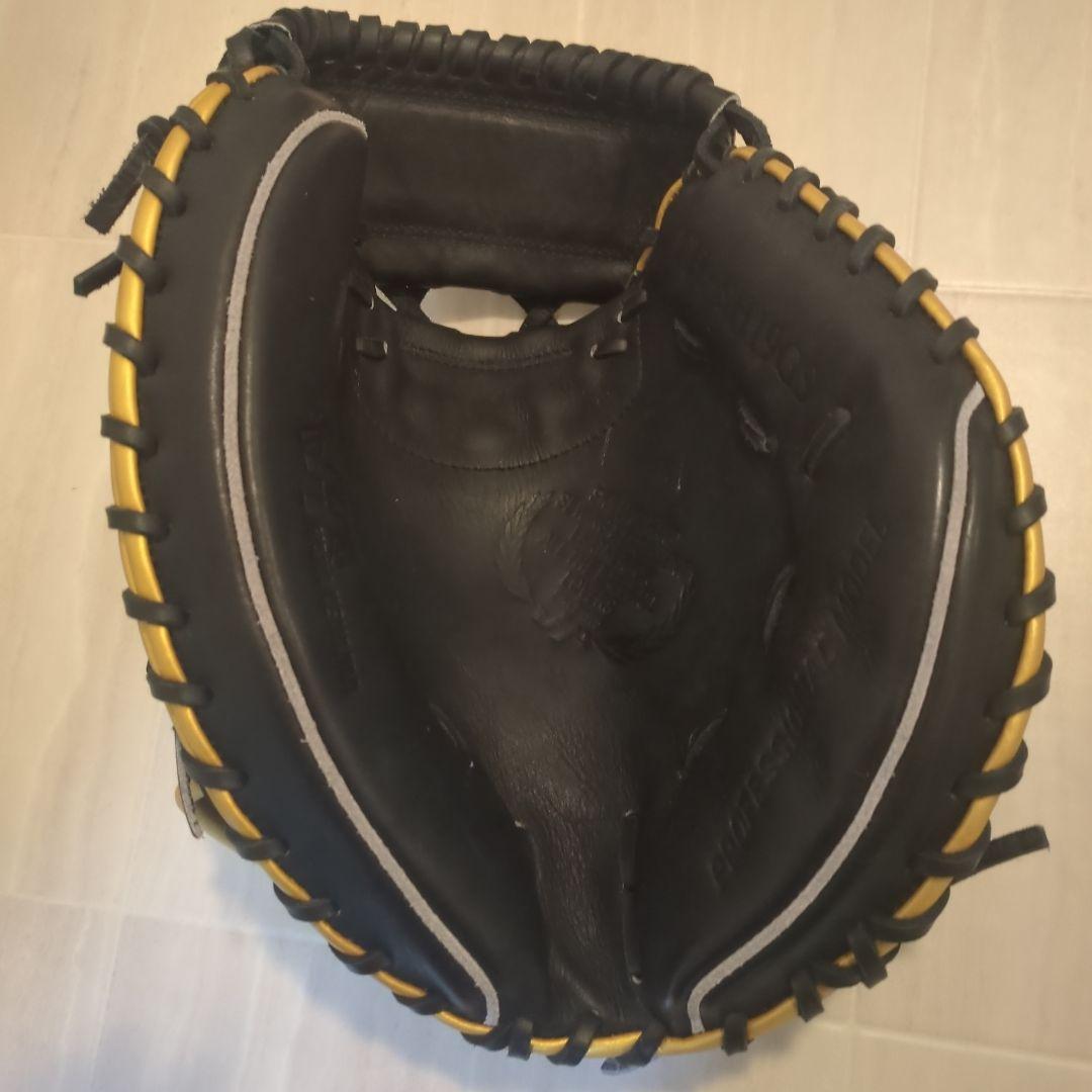 ハタケヤマ　甲斐モデル 軟式グローブ 黒/金