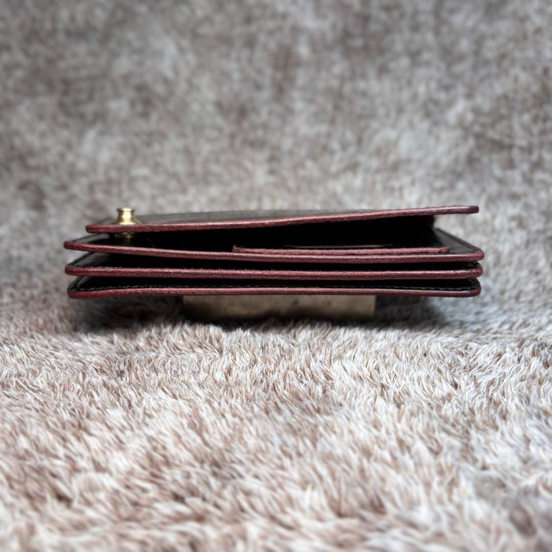 ◎個性派.トラッカーウォレット3層.顔料赤芯.スナップロック.アメカジ◎