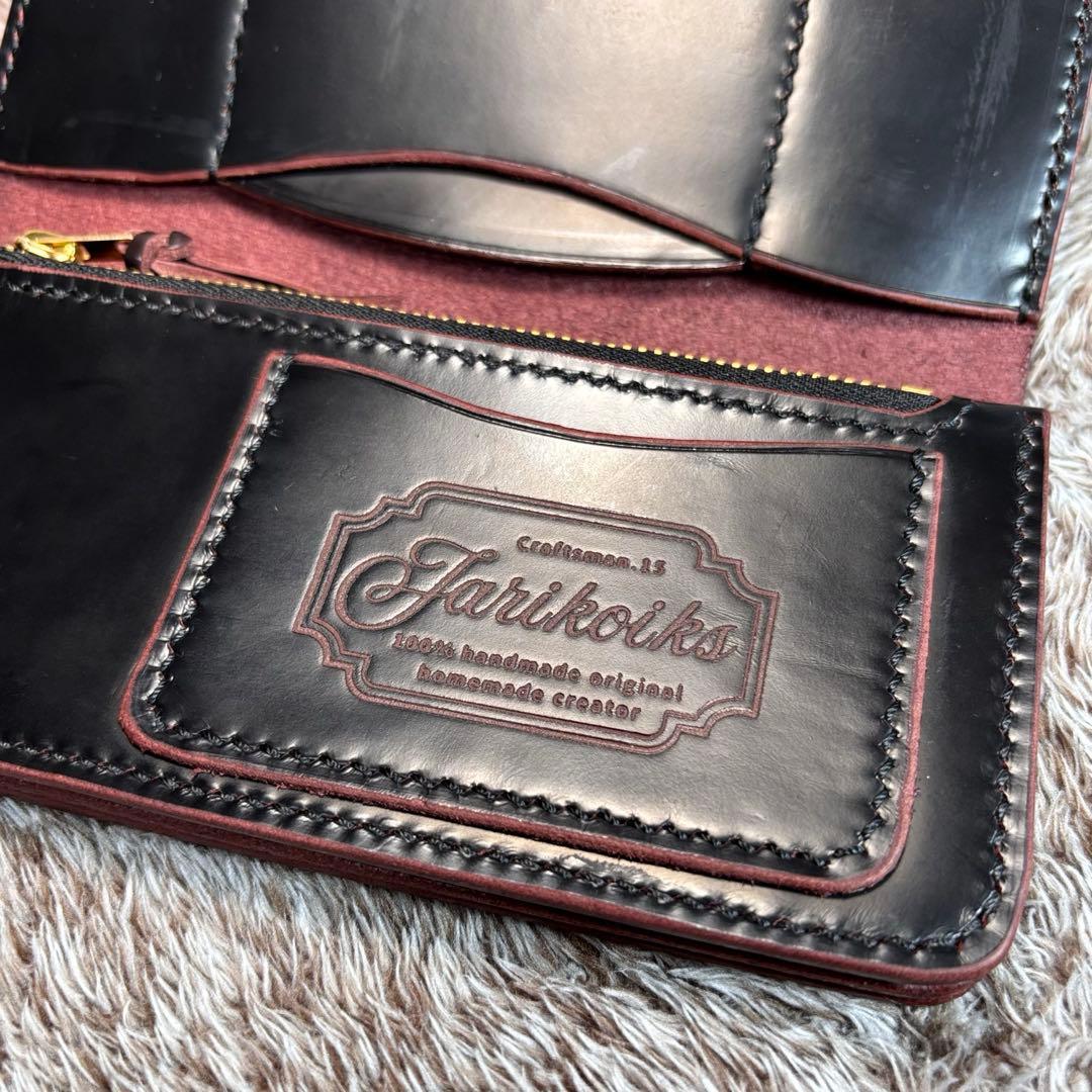 ◎個性派.トラッカーウォレット3層.顔料赤芯.スナップロック.アメカジ◎