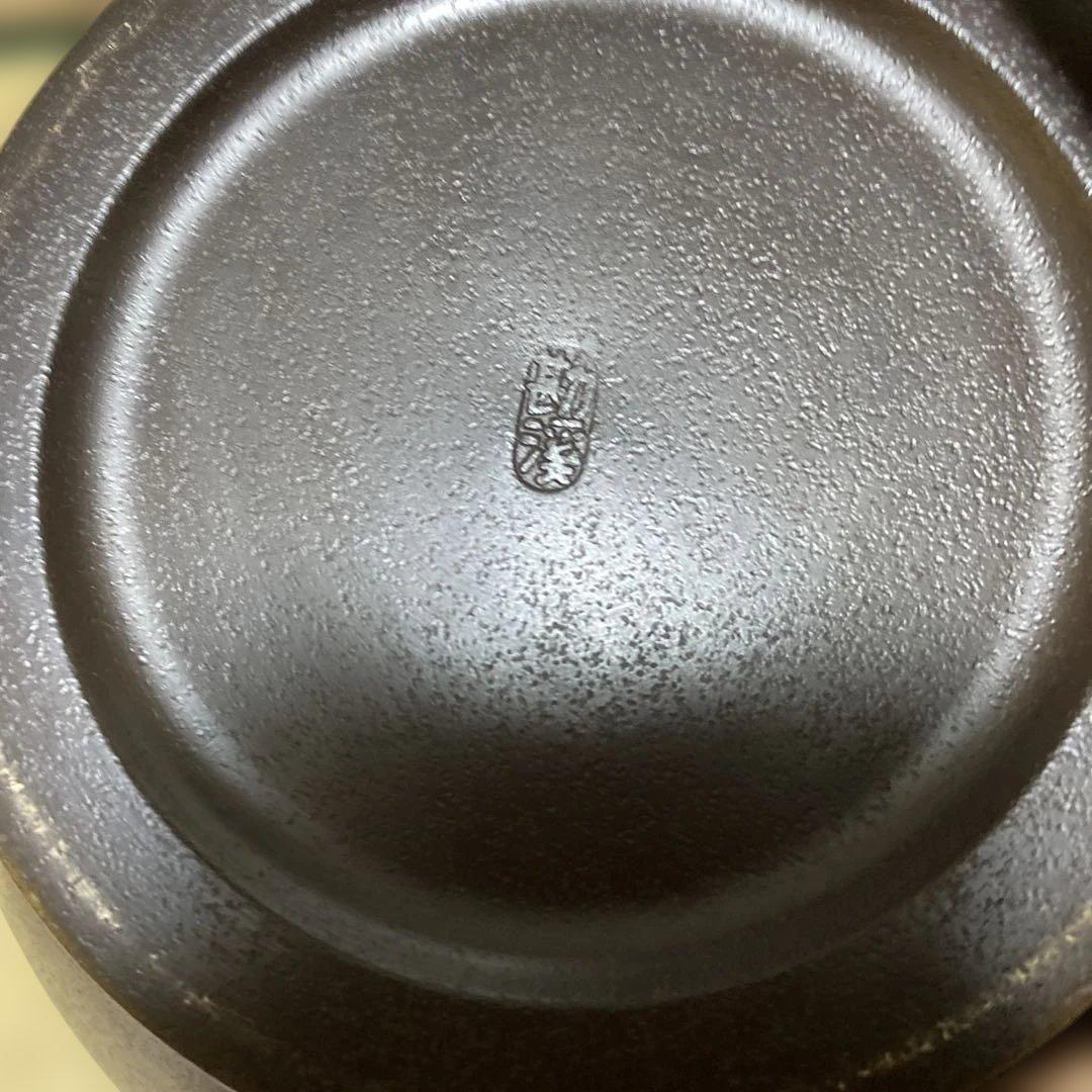 金工師 般若勘渓 高野良市 紫山銘 造 銅製 花瓶 柿に小鳥象