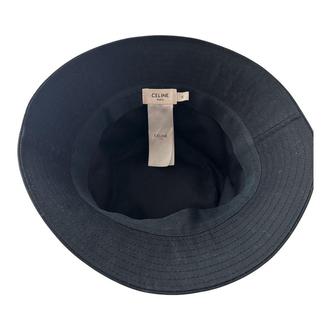 CELINE ブラック バケットハット Mサイズ