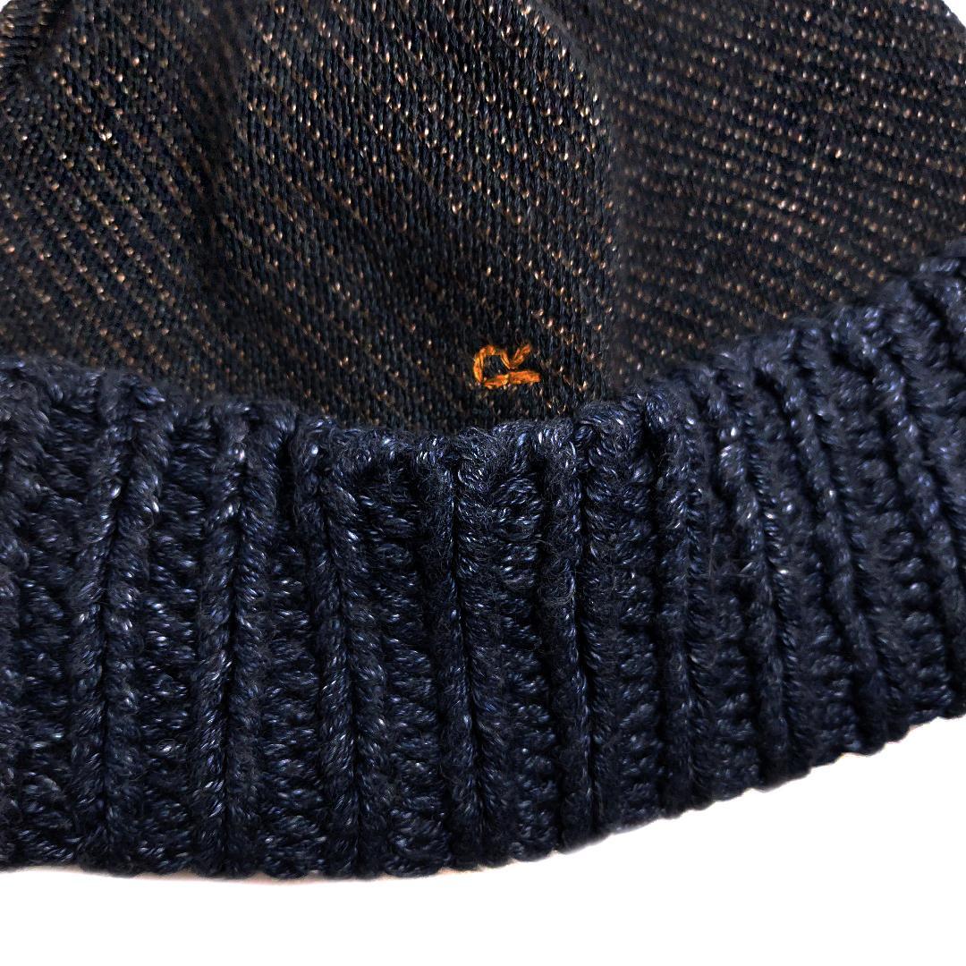 45R✨umii908 45rpm インディゴ ジャガードデニム ニットキャップ